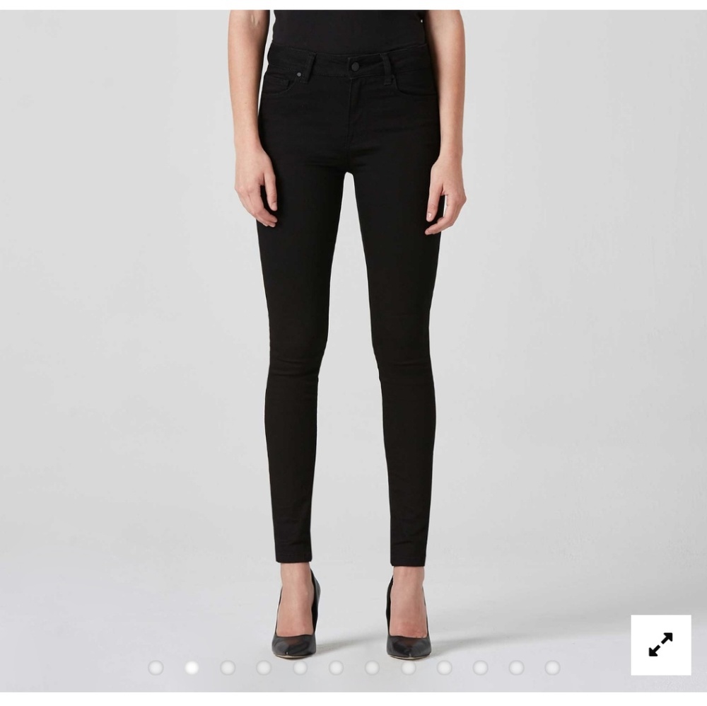 DSTLD High Rise Skinny Jeans in Black Powerstretch